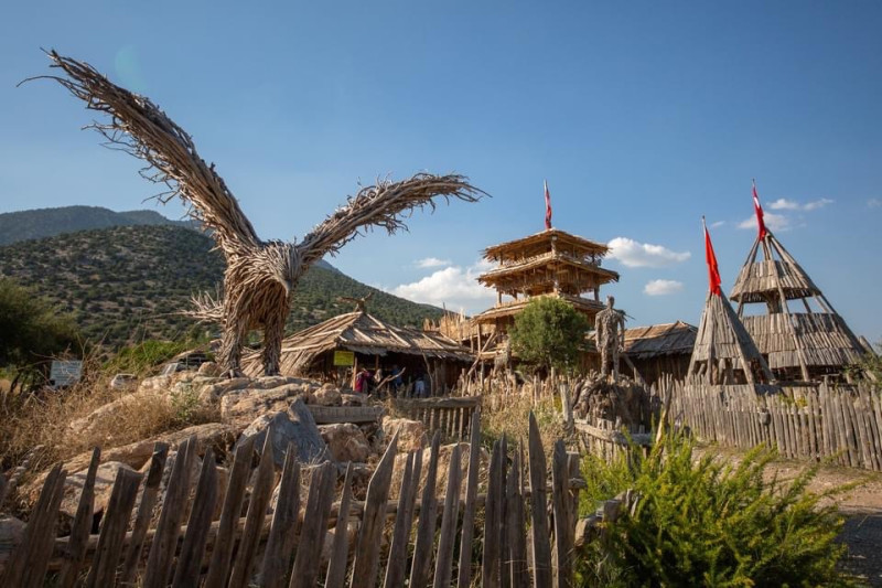 Large wooden eagle