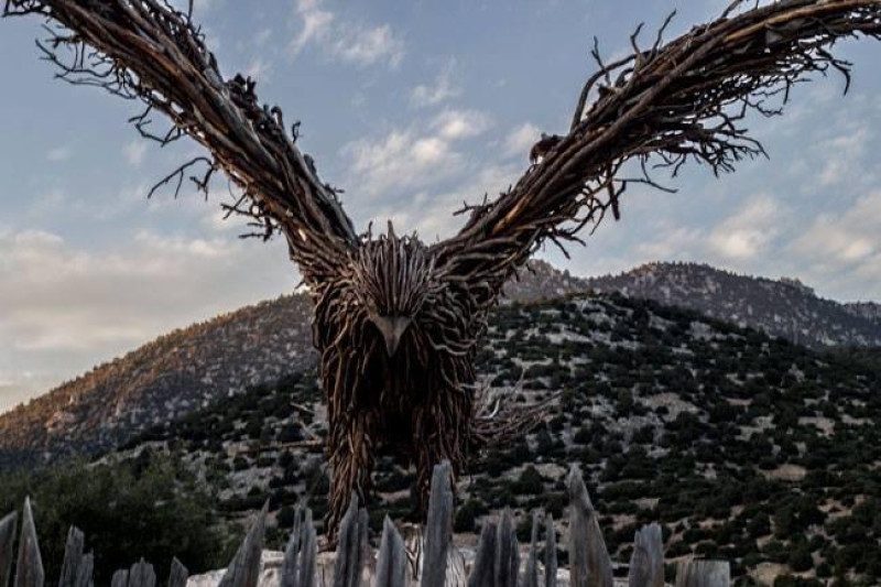 Large wooden eagle