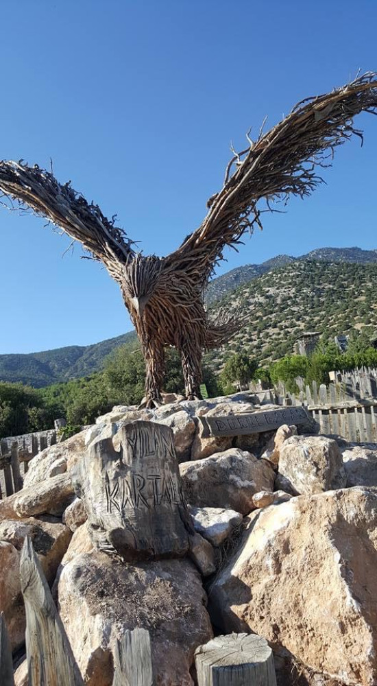 Large wooden eagle