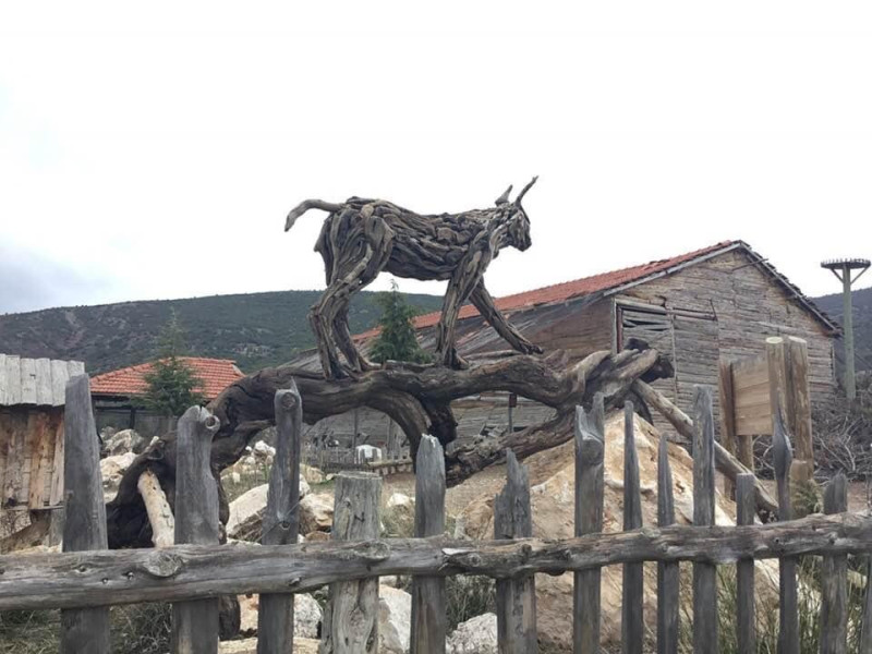 Wooden cat