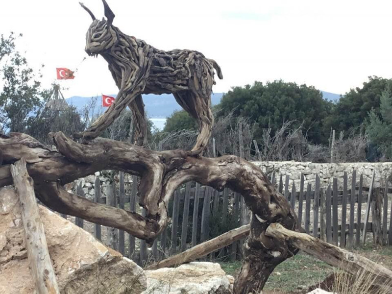 Wooden cat