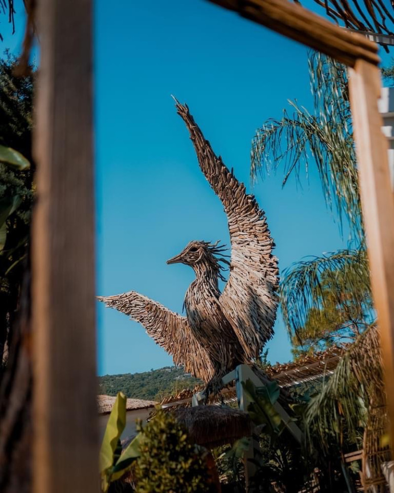 Large wooden bird